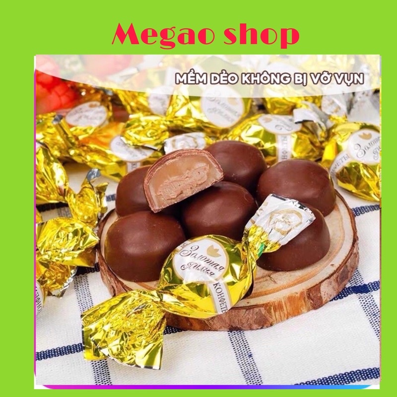 Kẹo socola Nga Bông Huệ Vàng Konti gói 500gr