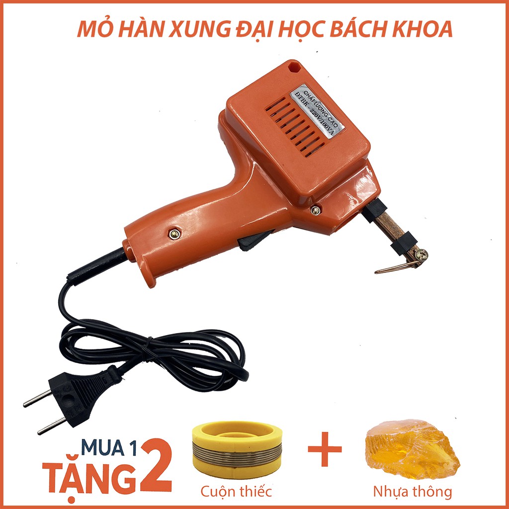 Mỏ Hàn Xung 220V-100W Bách Khoa Chuẩn ( Tặng 01 thiếc Suchi, 01 nhựa thông)