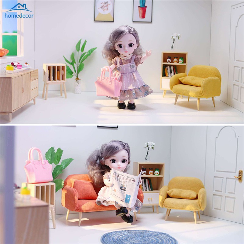 Búp Bê Đồ Chơi Mặc Đồ Thời Trang Kèm Lược Và Túi Dành Cho Bé Gái 16cm