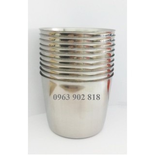 Bộ 10 Ly Làm Đá INOX 304 - 7cm- Cốc INOX Làm Đá