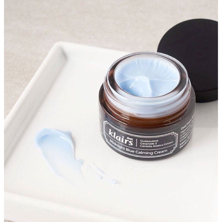 Kem Dưỡng Ẩm Klairs Làm Dịu & Phục Hồi Da Ban Đêm Klairs Midnight Blue Calming Cream