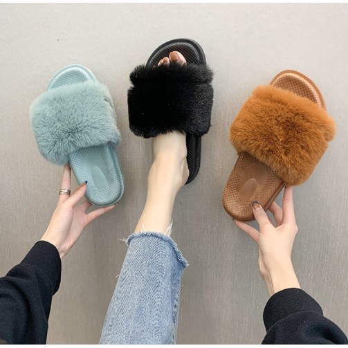 Dép Bông Quai Ngang Làm Ấm Chân Mang Trong Nhà