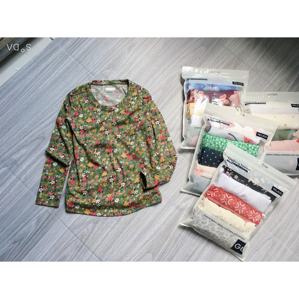 Combo 5 áo dài tay cotton hàng VNXK cho bé trai và bé gái