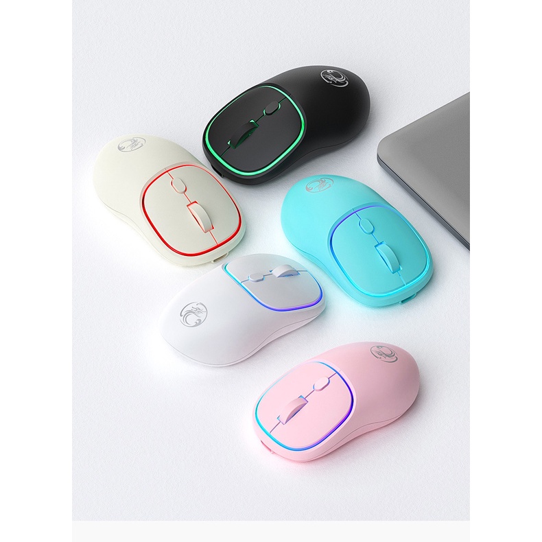Chuột không dây 2.4G chính hãng iMice , sạc pin siêu mỏng không gây tiếng ồn chuyên dùng cho Máy tính,chuột pc, Laptop