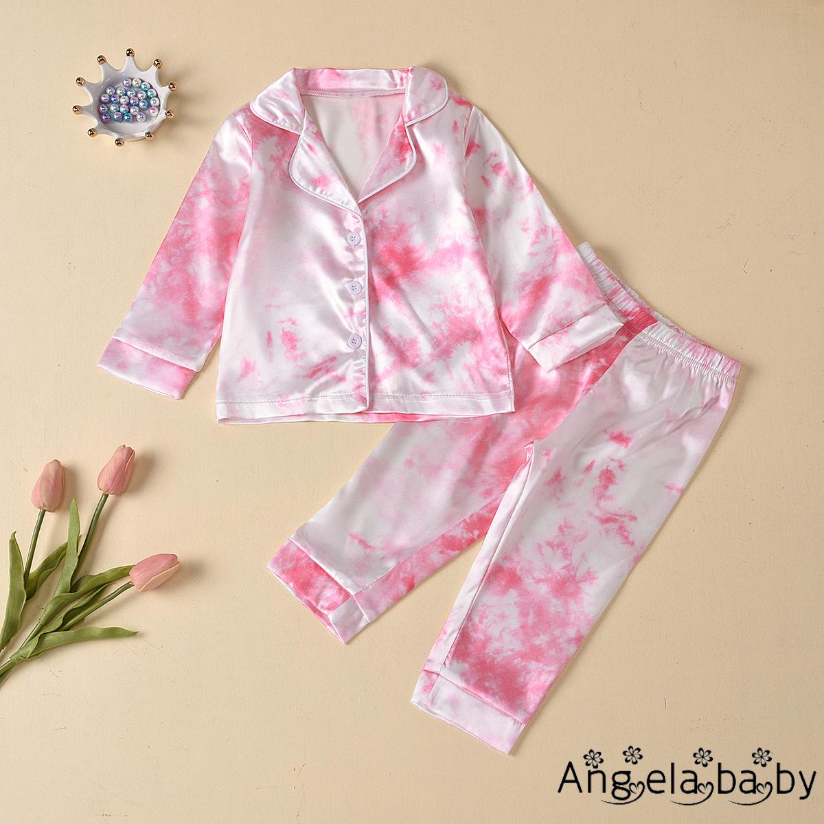 Bộ Đồ Ngủ Họa Tiết Nhuộm Tie-Dye Xinh Xắn Cho Bé