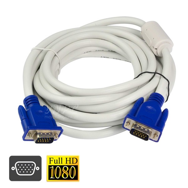 Dây Cáp Màn Hình Máy Tính VGA D-Sub 15 Pin Dài 1.5m tới 10m chống nhiễu loại tốt
