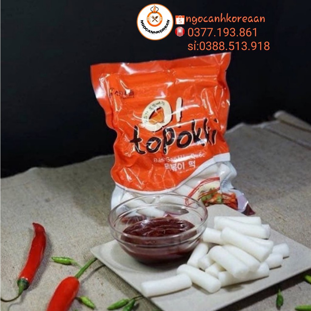 <HOT> 1kg Bánh gạo cay Tokbokki Hàn Quốc date mới
