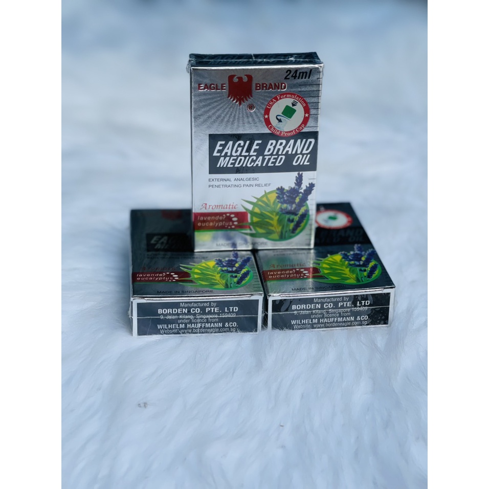 Dầu gió Con ó Trắng Singapore Eagle Brand Medicated Oil Refresh 24ml Singapore - Hương bạc hà đinh dương