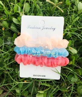 Set 3 cột tóc scrunchies cỡ nhỏ mini
