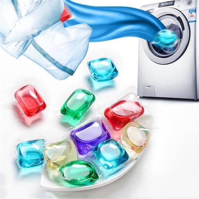 Hộp 30 viên Nước giặt - viên giặt - nước giặt xả quần áo đậm đặc gấp 8 lần bột giặt thường