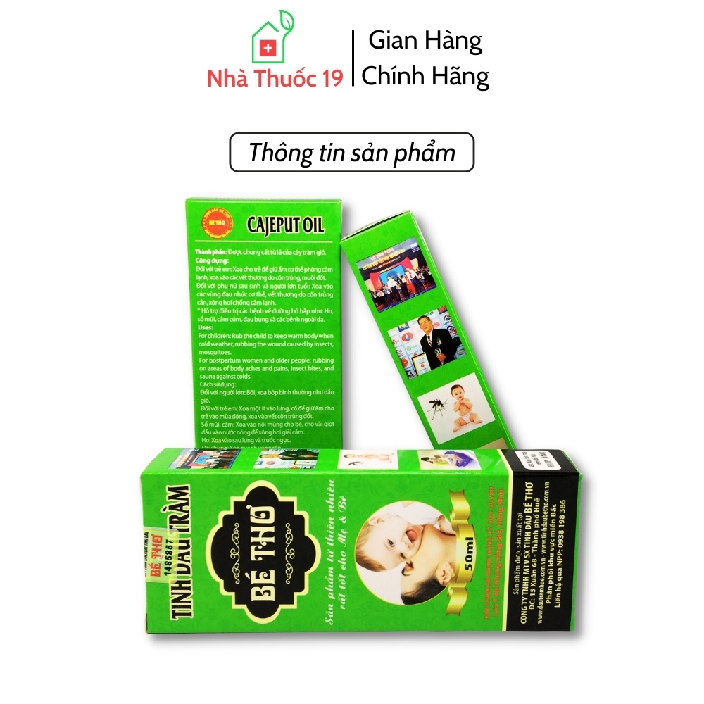 Tinh Dầu Tràm Bé Thơ 50ml Tinh Dầu Tràm Huế Nguyên Chất Nguyên Liệu 100% Tự Nhiên Tinh Dầu Tràm Cho Bé Chính Hãng