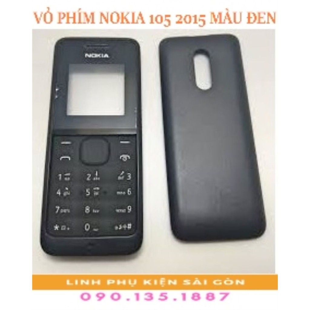 VỎ PHÍM NOKIA 105 2015 MÀU ĐEN