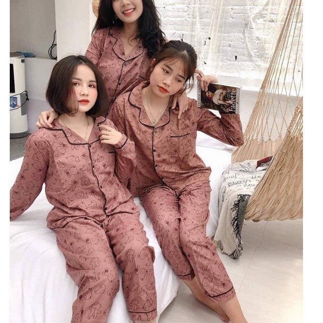 Pijama tay dài quần dài (40 mẫu) | WebRaoVat - webraovat.net.vn