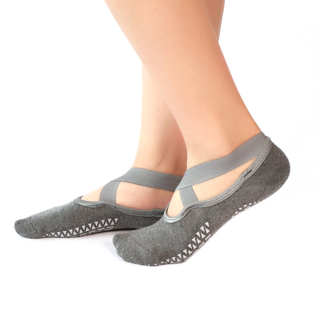 Vớ Cotton Co Giãn Chống Trượt Phối Dây Chéo Thời Trang Dành Cho Nữ