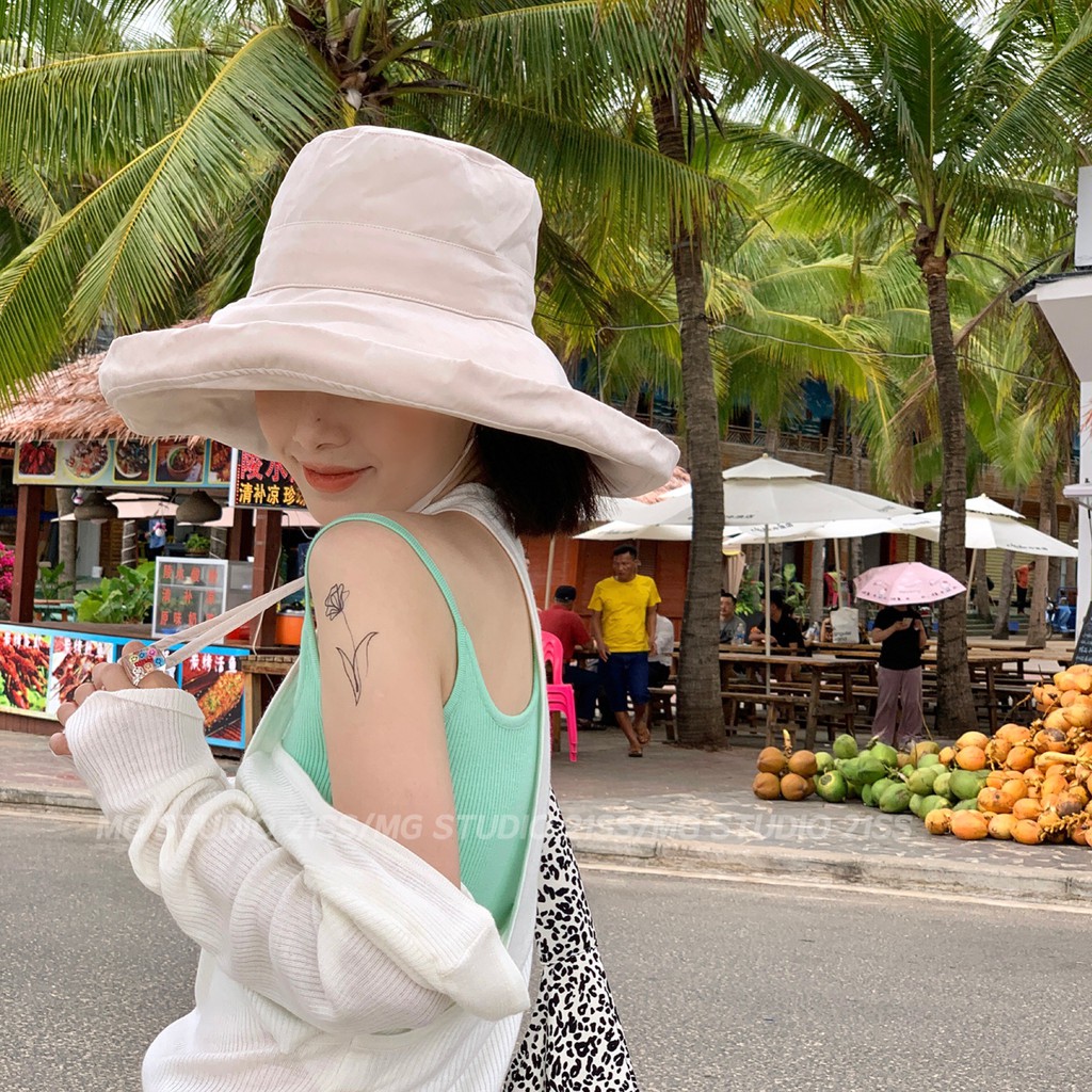 Mũ Tai Bèo MG STUDIO Rộng Vành Bằng Vải Nhung Da Đào Với 4 Màu Sắc Lựa Chọn