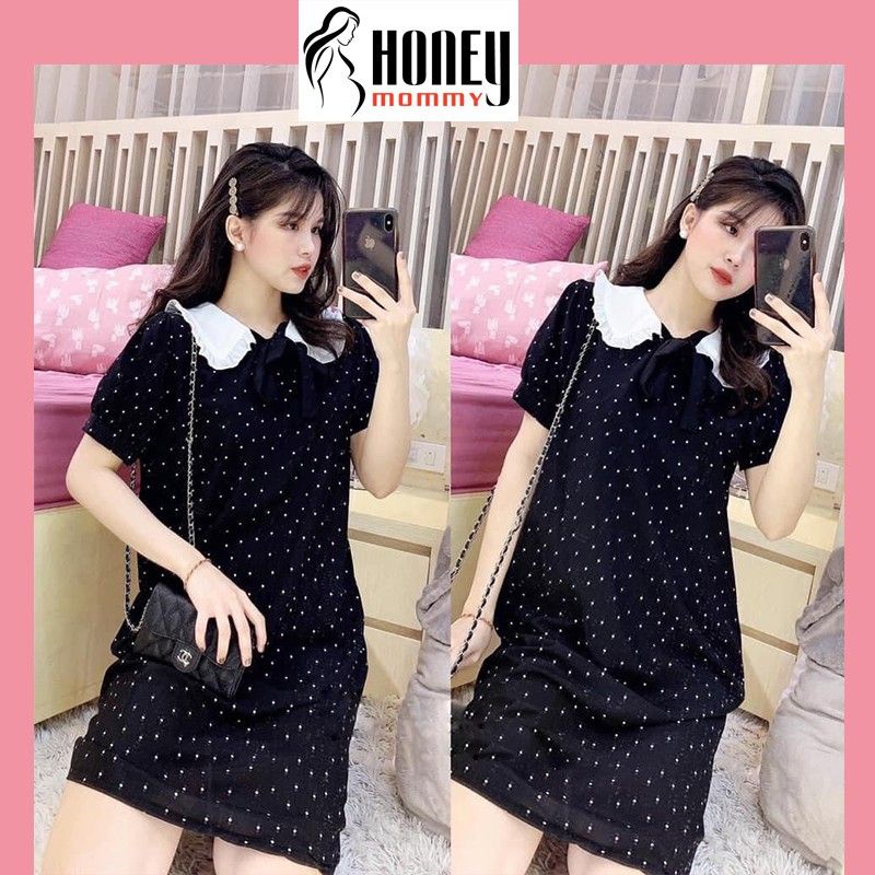 Váy Bầu Thiết Kế Chấm Bi Xinh (Loại 1)