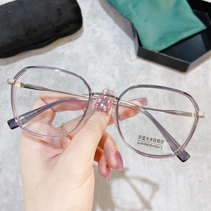 Mắt Kính Gọng Vuông Chống Ánh Sáng Xanh Thời Trang Cho Nam Nữjz2256