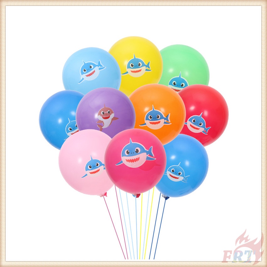 Set 25 bong bóng hình cá mập trang trí tiệc sinh nhật
