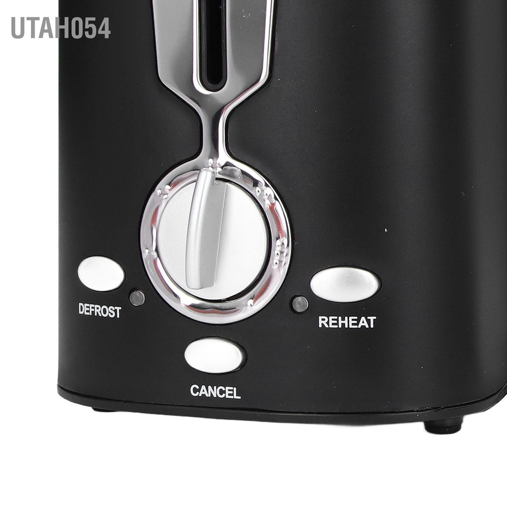 Utah054 Máy nướng bánh mì đơn giản 800W nhỏ có rãnh dày rộng 2 lát làm US 120V