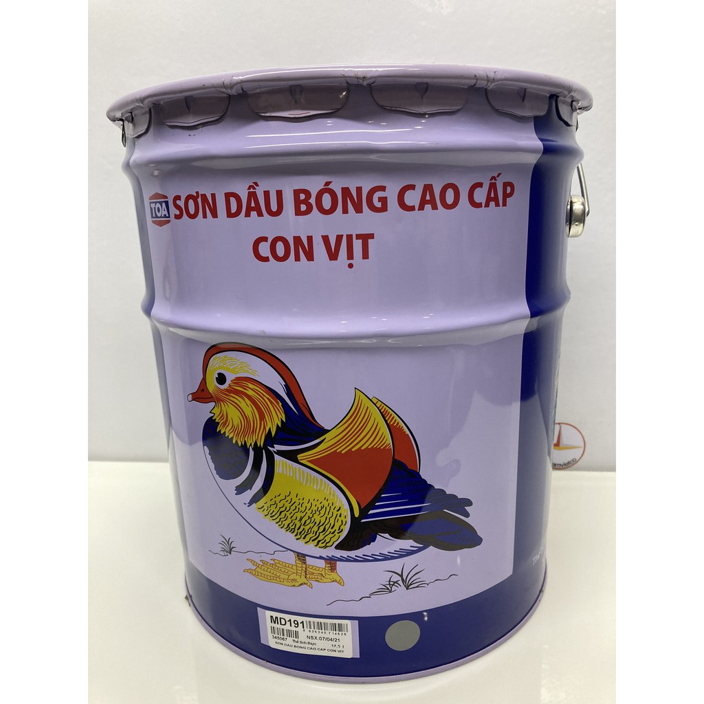 Sơn dầu bóng cao cấp con vịt Mandarin Duck Toa màu xám MD191 _ 17,5L