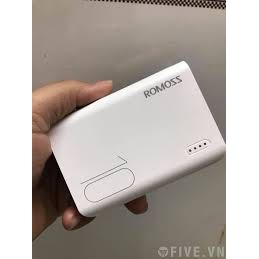 Sạc Dự Phòng Romoss(Sense 4S)  Mini Siêu Nhỏ 10000Mah 2 Cổng Sạc Vào - Bh 1 Năm