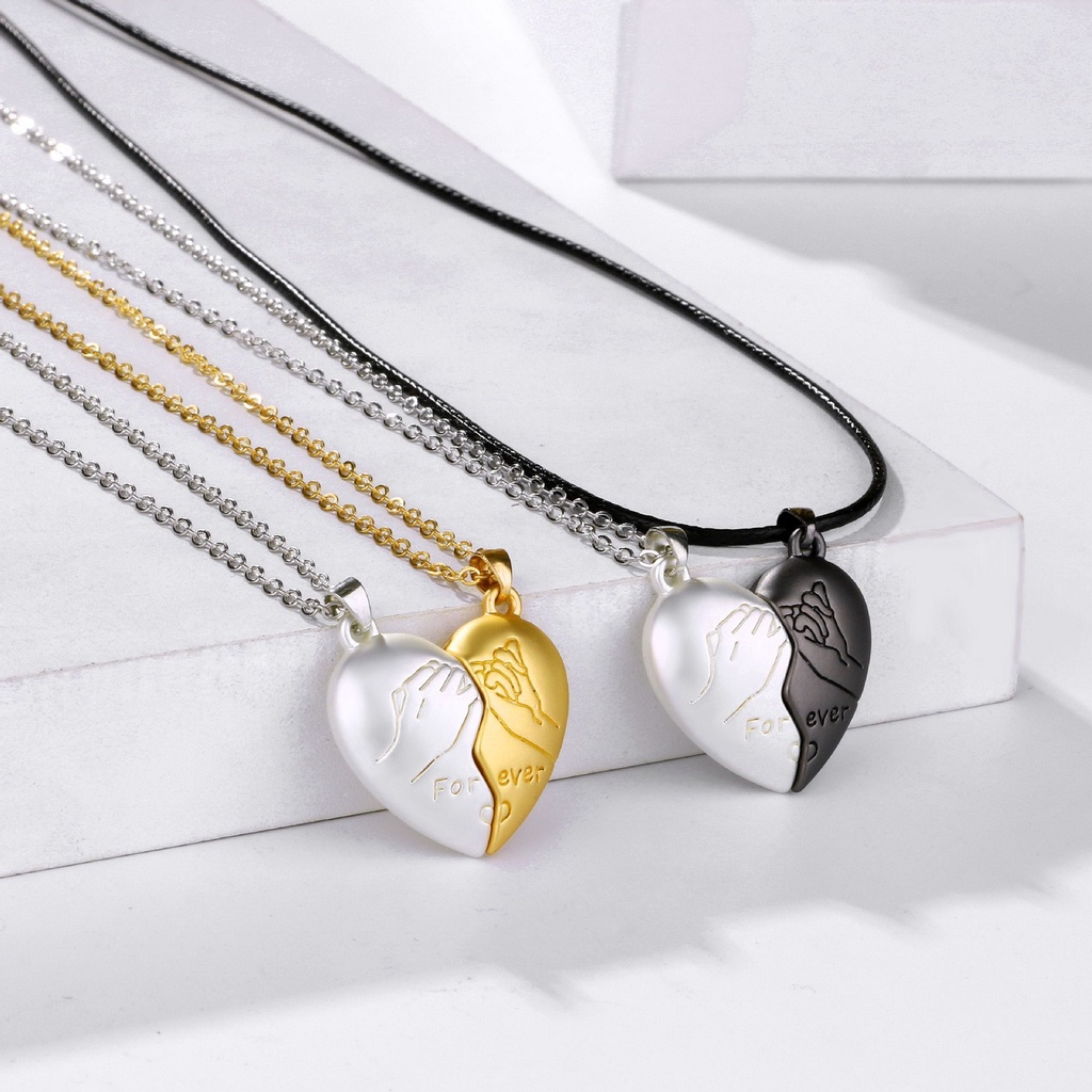 Dây chuyền mặt hình trăng / mặt trời / trái tim có nam châm thời trang cặp đôi