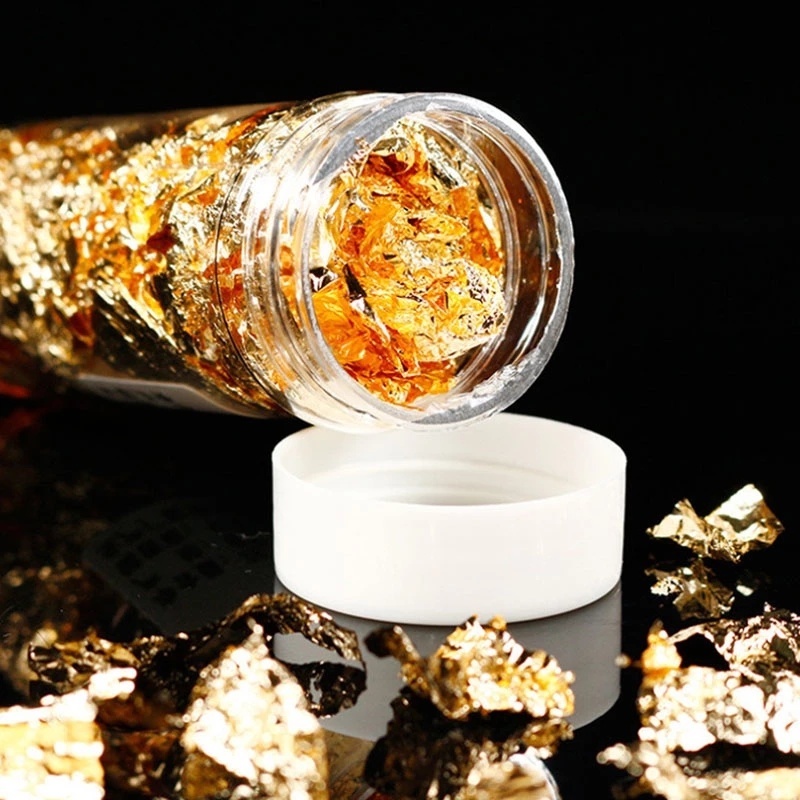 [2g Lá Vàng Schabin Flakes Trang Trí Bánh Kem / Sô Cô La DIY