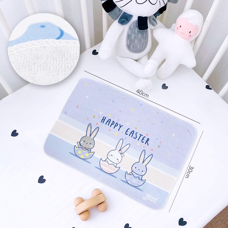 SET 5 MIẾNG LÓT CHỐNG THẤM GOODMAMA COTTON KHỔ 30X40CM