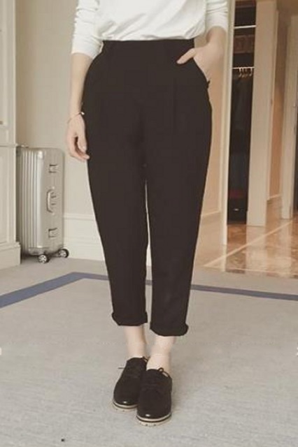 Quần baggy sắn gấu vải sạn | BigBuy360 - bigbuy360.vn