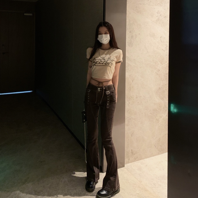 Quần Jean Nữ Lưng Cao Ống Đứng Hợp Thời Trang