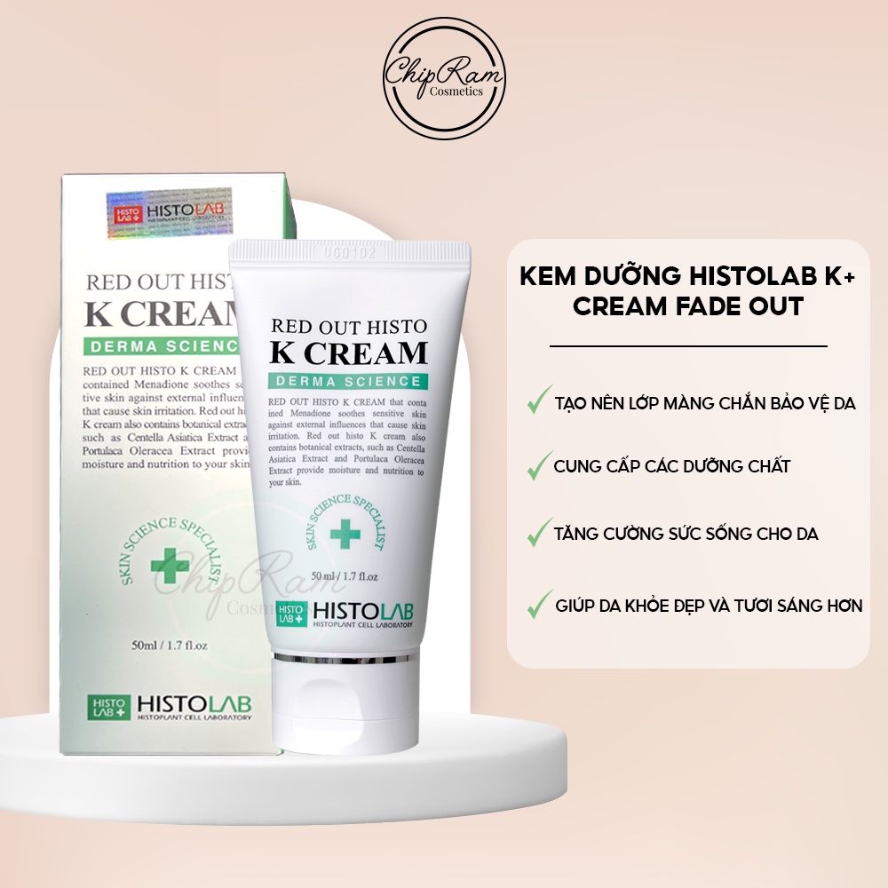 Kem dưỡng tái dạo da Histolab K+ Cream Fade Out 50ml hàng chính hãng