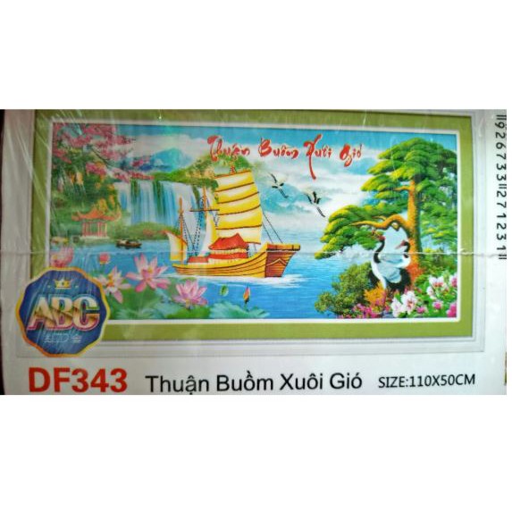 Tranh đính đá thuận buồm xuôi gió DF343 (KT:110 x 50 cm)