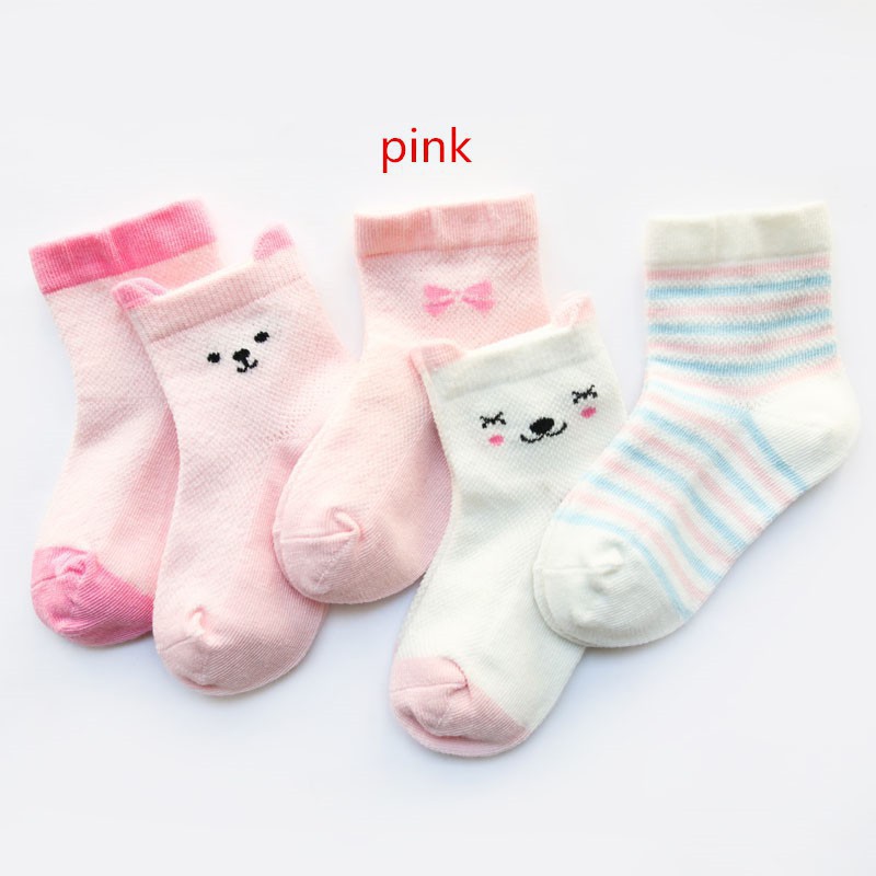 Set 5 đôi tất cho bé trai và bé gái 1-5 tuổi chất liệu cotton cực kỳ co giãn và mềm mại TAT01