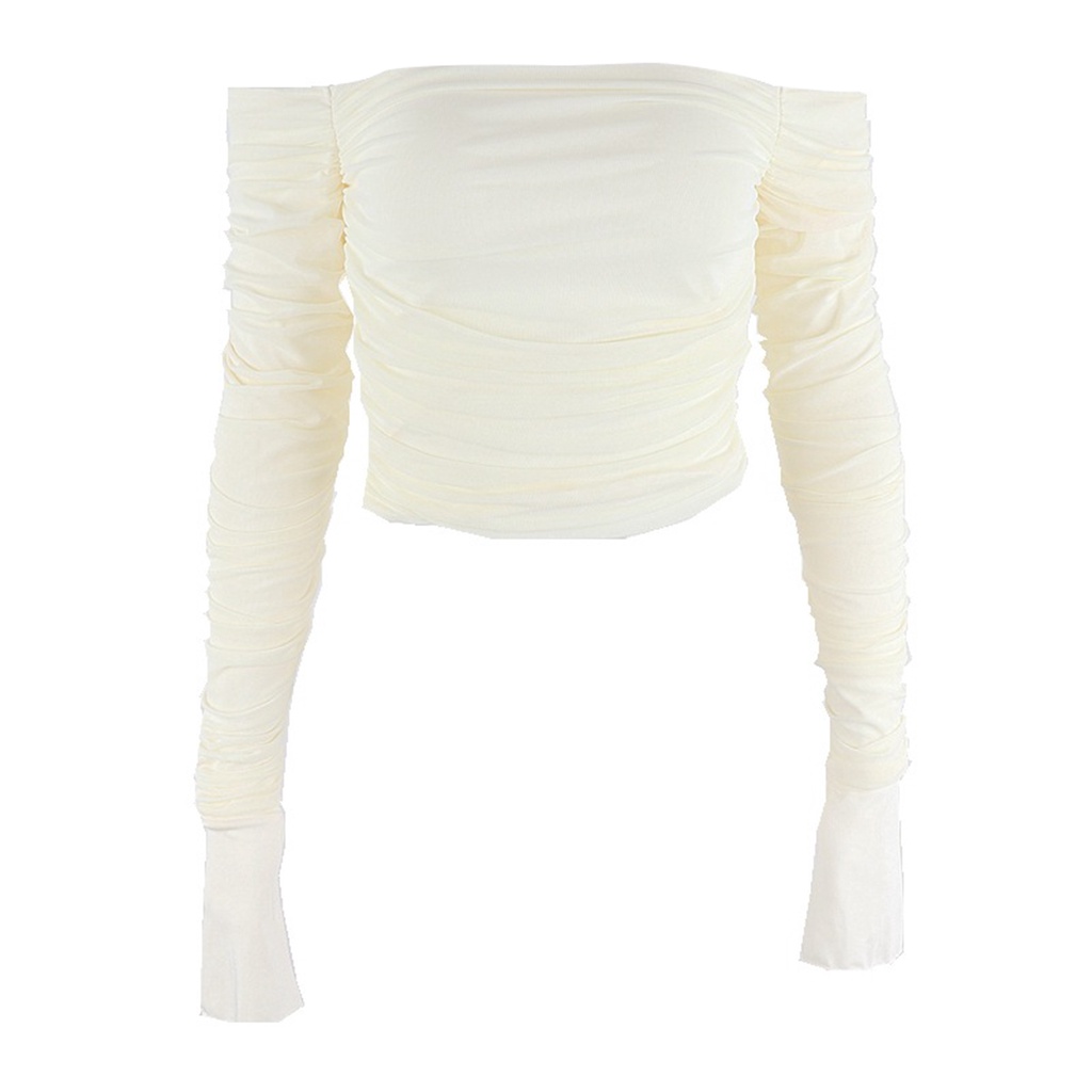 Áo lửng trễ vai tay ống loe thời trang dành cho nữ