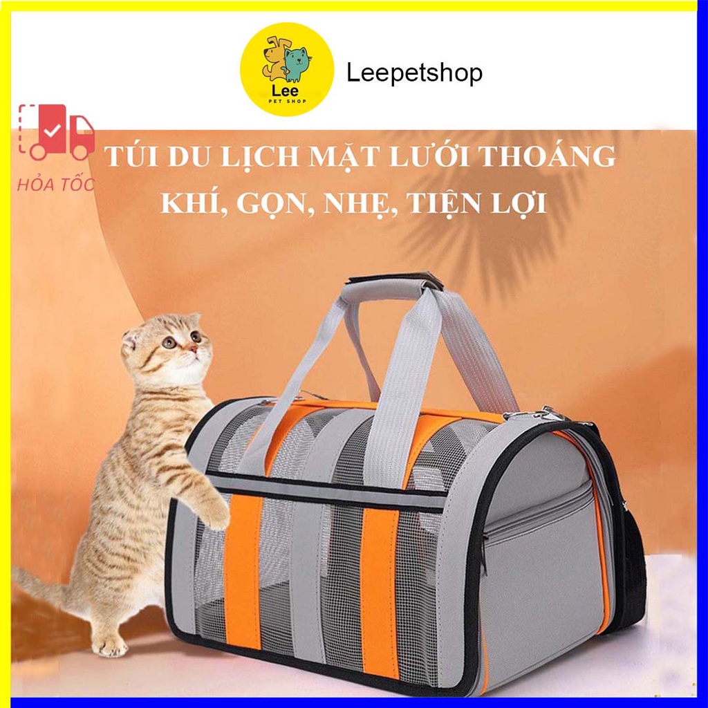 Túi Lưới Vận Chuyển Thú Cưng - Túi Đựng Chó Mèo Dạng Lưới Thoáng Khí, Nhiều Màu Sắc Lee Pet Shop