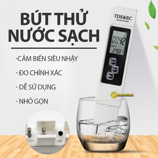 Bút thử nước sạch nước sinh hoạt có cảm biến tự động bù nhiệt độ chính xác đã chỉnh sẵn chỉ việc dùng luôn