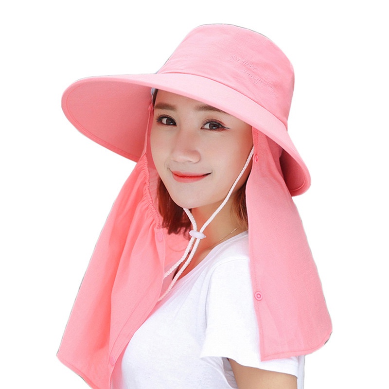 Nón Rộng Vành Che Nắng Chống Tia UV Có Viền Cổ Thời Trang Mùa Hè Cho Nữ