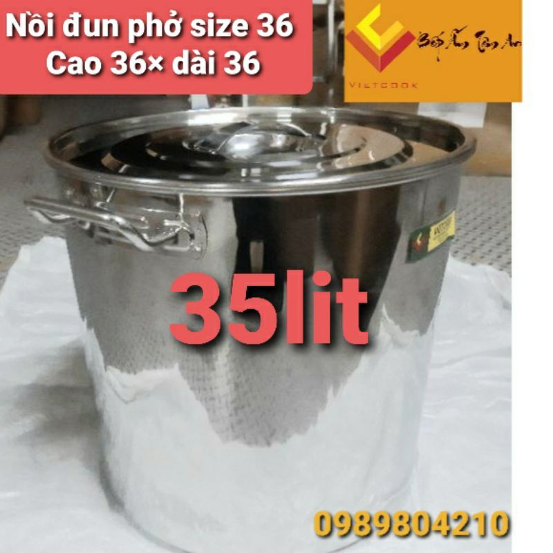 Nồi inox đun bánh trưng, nấu súp,nồi nấu phở ,nồi hầm xương,nồi luộc gà inox 30,35 lit Chính Hãng Vietcook VN