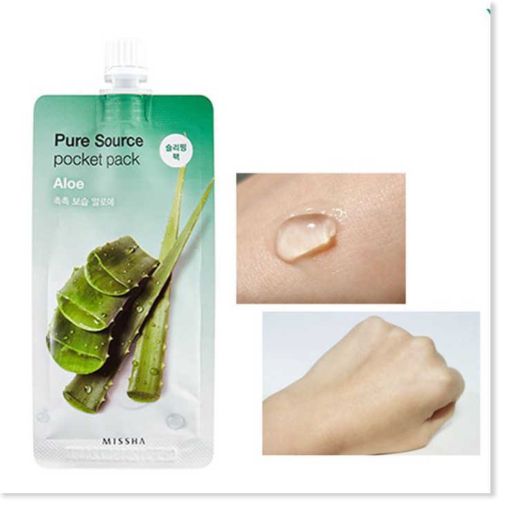 [Mã giảm giá Mỹ phẩm chính hãng] Mặt Nạ Ngủ Missha Pure Source Pocket Pack - Sleeping Pack 10ml