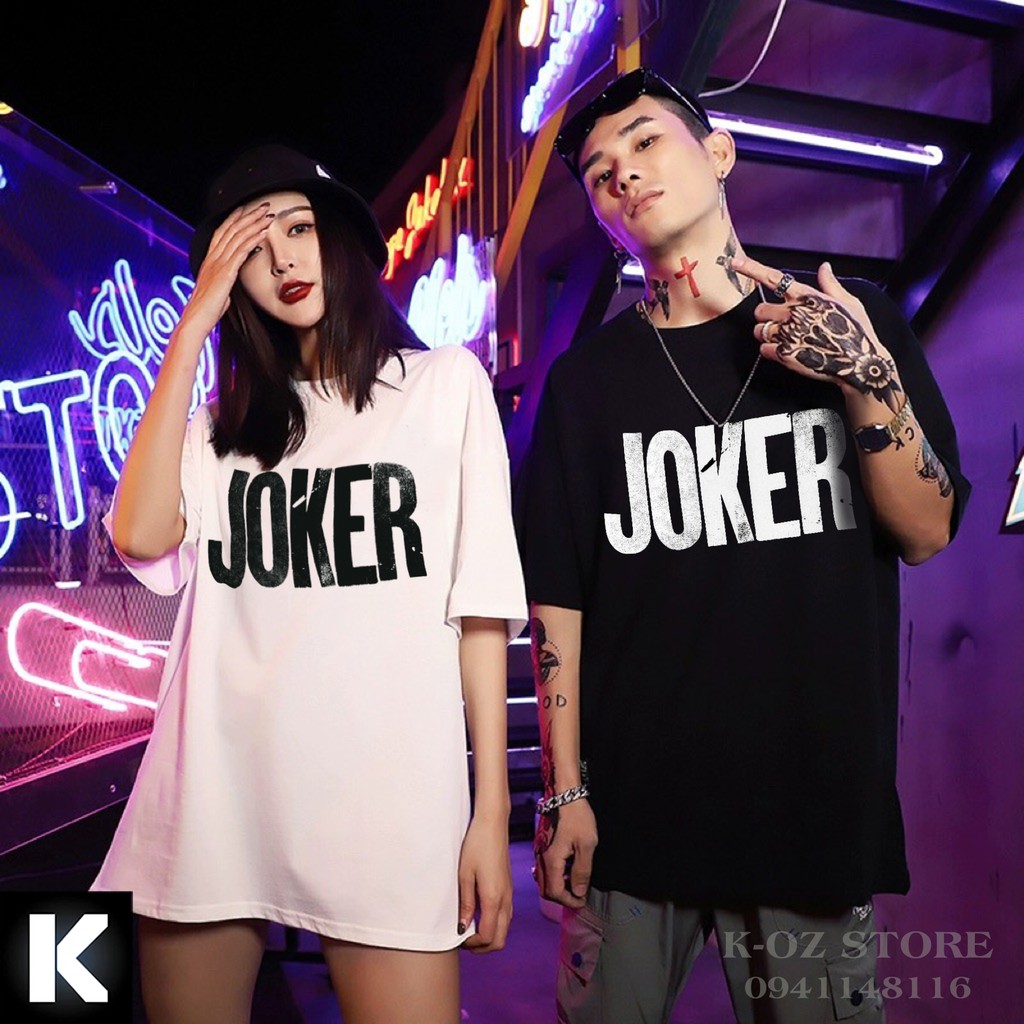 Áo thun J5 JOKER OVERSIZE UNISEX (2 Màu ĐEN-TRẮNG) | BigBuy360 - bigbuy360.vn