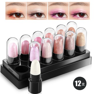 Bộ 12 thỏi son nhũ đánh mắt DNM/Bộ sáp bóng mắt highlight 12 thỏi
