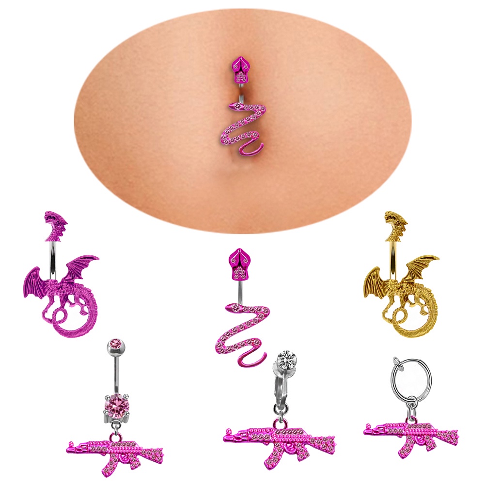 Khuyên RốN HìNh RắN / RắN BằNg ThéP Y Tế