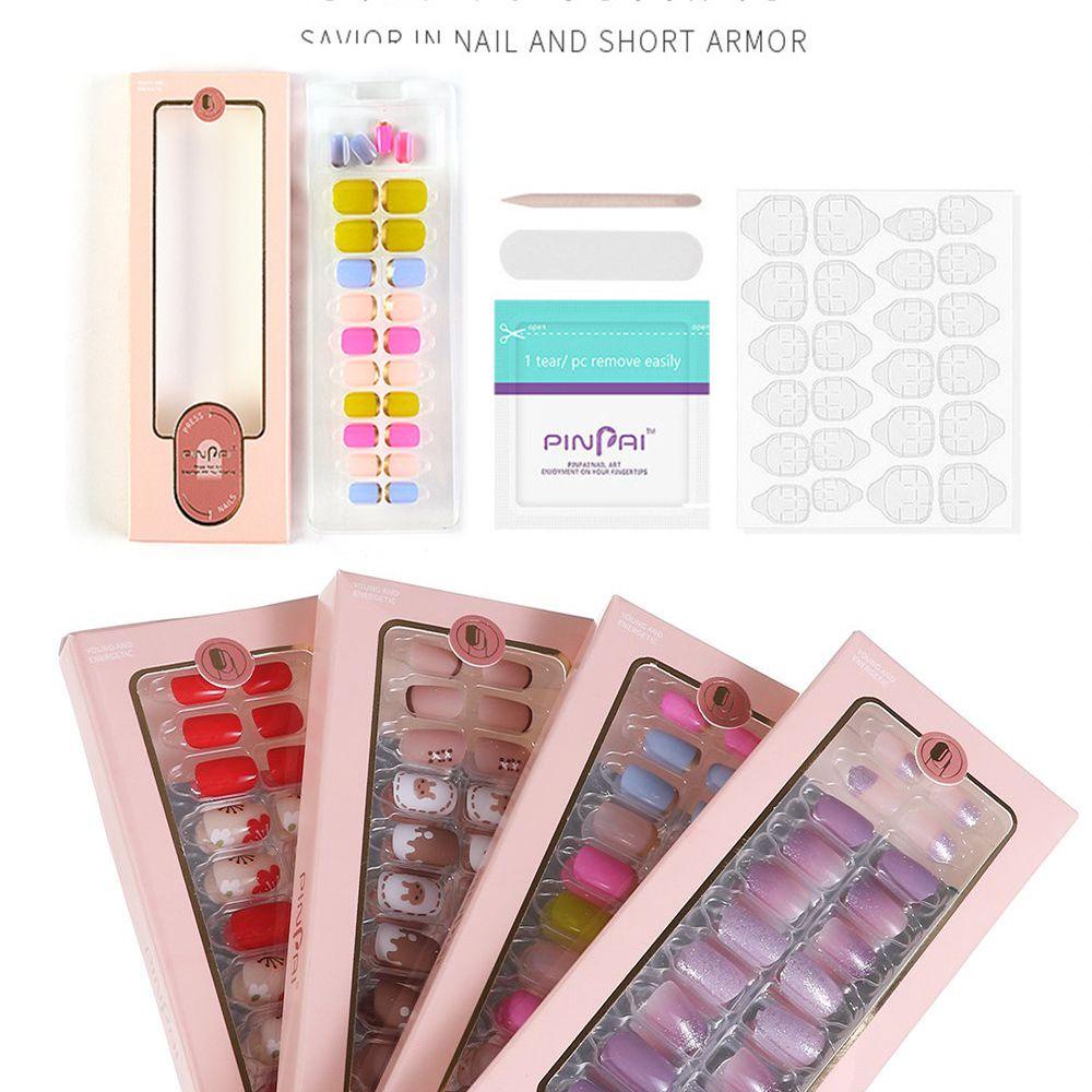 OCEANMAP Toàn Bộ Bộ 24 Móng Tay Giả Trang Trí Nghệ Thuật