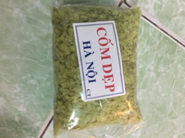 cốm dẹp Hà Nội 500g xanh hoặc trắng