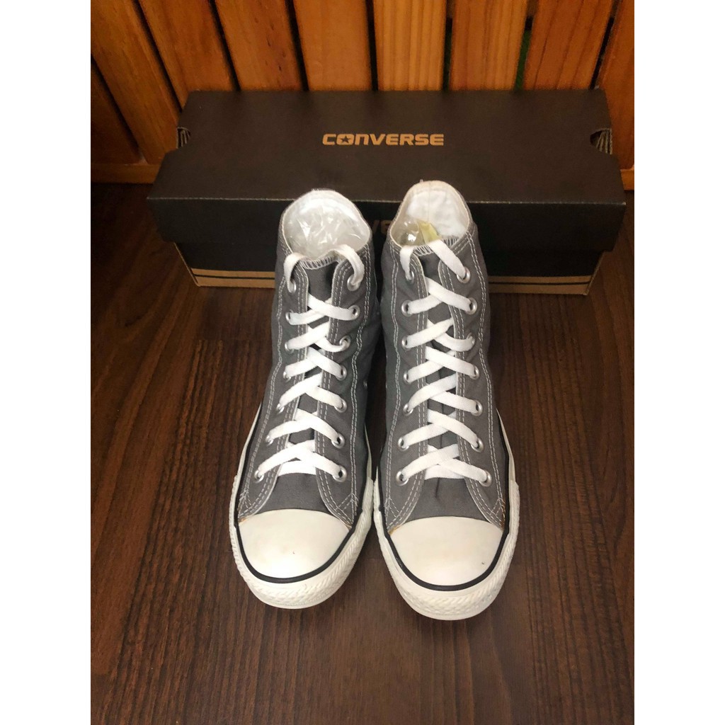 [Xả] GIÀY SNEAKERS CONVERSE XÁM CỔ CAO SIZE 39 FULL BOX (REAL/2HAND)(CÓ BẢO HÀNH) [Sẵn Hàng] '