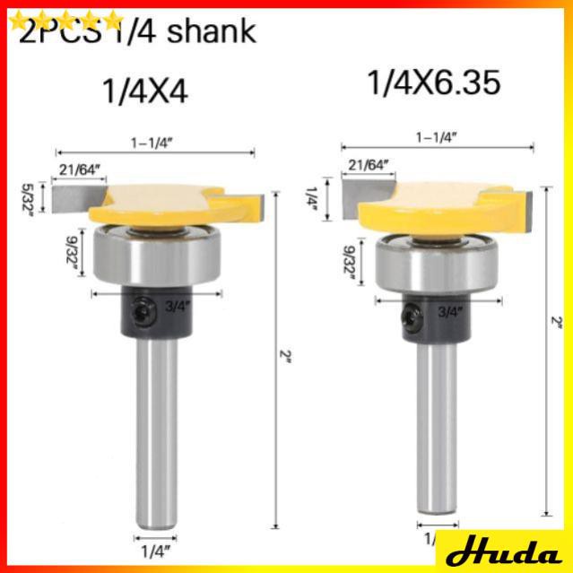 MŨI PHAY GỖ MŨI SOI MÓC RÃNH CHỮ T CÓ BẠC ĐẠN  -  đồ làm mộc