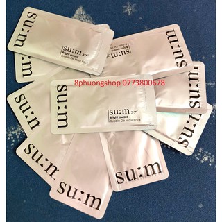 Date 2025 COMBO 10 GÓI MẶT NẠ SỦI BỌT THẢI ĐỘC TRẮNG DA SU:M37 BRIGHT AWARD BUBBLE-DE MASK
