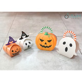 [HALLOWEEN - CÓ HỎA TỐC]  Hộp giấy đựng kẹo Halloween xếp gấp quai xách HLW-HGDK-03