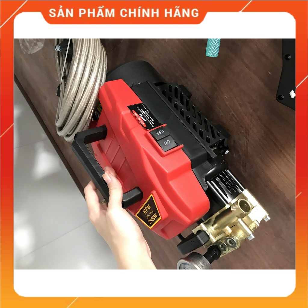 [KHO SẴN HN&HCM]- Máy Rửa Xe HPM-HD 101A ,Rửa Xe Máy Ô Tô Tại Nhà, Gara ( tặng Súng xịt và dây nước)