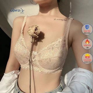  Áo Ngực Bra Ren Bralette Ibra Áo Lót Nữ Có Gọng Trong Suốt Xuyên Thấu Đệm Mút Mỏng Mềm Mại Sexy Gợi Cảm Ibra's A1 Có Mút 